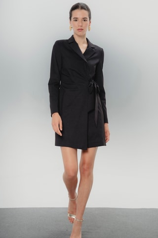 Vestido traçado - Preto