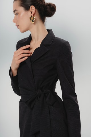 Vestido traçado - Preto