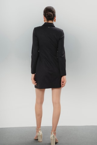 Vestido traçado - Preto