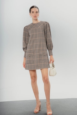 Vestido direito - Bege
