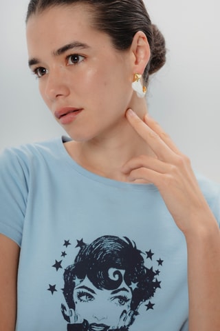 T-shirt - Azul-celeste