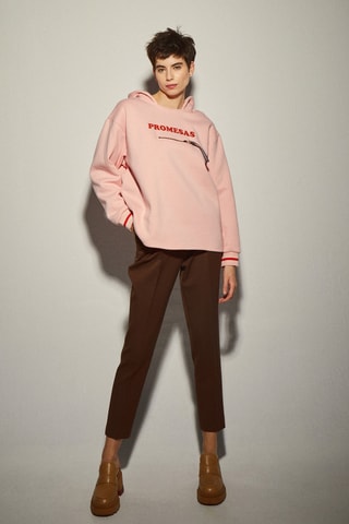 Sweat com capuz - Rosa