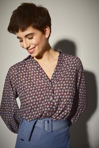 Camisa - Castanho-escuro