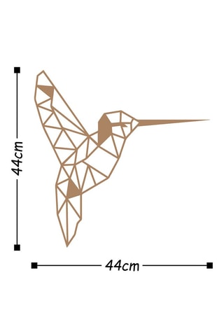 Décoration murale Bird - 44 x 44 cm - Marron
