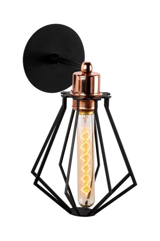 Wandlamp Oylat - Zwart en Koperkleurig - 100 W