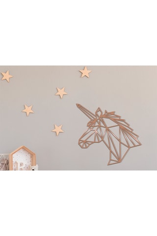 Décoration murale Unicorn - 53 x 50 cm - Doré