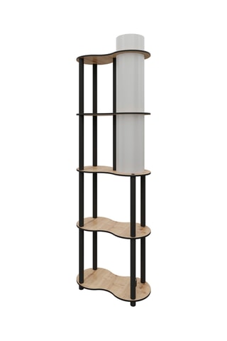 Staanlamp - Walnoothout-imitatie - 40 W - 140 cm
