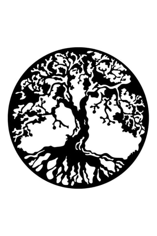 Décoration murale Tree - 60 x 60 cm - Noir