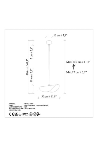 Suspension Eger - Ciel - 40 W