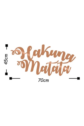 Decoração de parede Hakuna Matata - 45 x 70 cm - Castanho