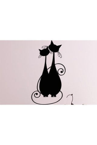 Décoration murale Cat -  Noir - 30 x 60 cm