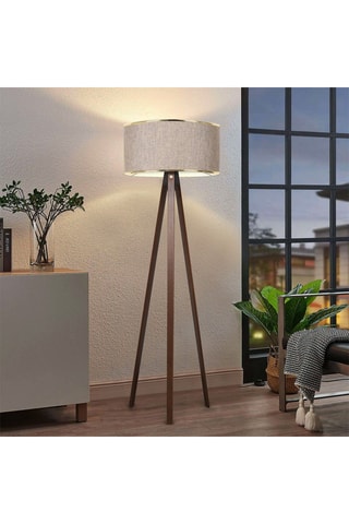 Staanlamp AYD 3077 - Wit en Goudkleurig - 60 W