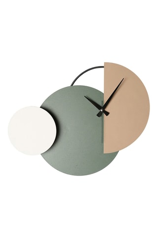 Wandklok Mateen - 47 x 31 cm - Groen en Beige