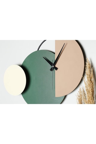 Wandklok Mateen - 47 x 31 cm - Groen en Beige