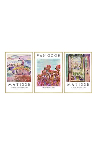 3 Wanddecoraties Matisse en Van Gogh - 50 x 70 cm