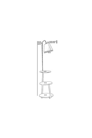 Staanlamp - Goudkleurig - 60 W