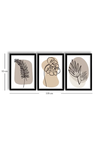 3 Wanddecoraties - 38 x 53 cm