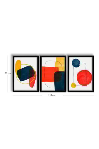 3 MDF Wanddecoraties Hugo - 38 x 53 cm