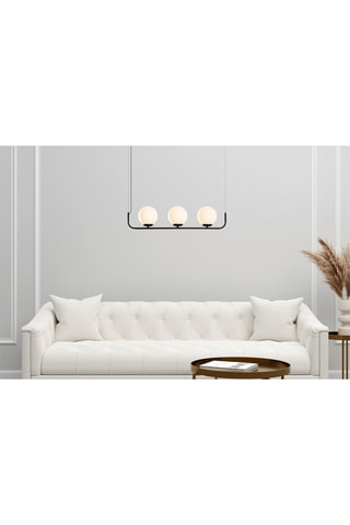 Candeeiro suspenso Faruk 13715 - Branco e preto - 3 x 40 W