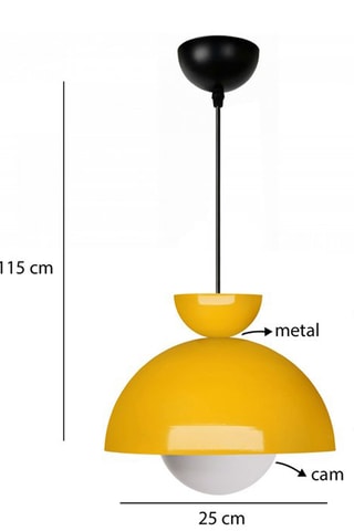 Hanglamp - Geel - 15 W