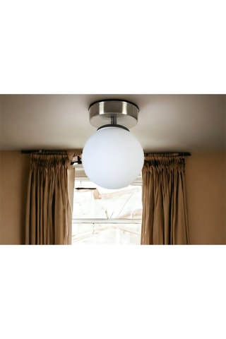 Plafondlamp - Zilverkleurig en Wit - 60 W
