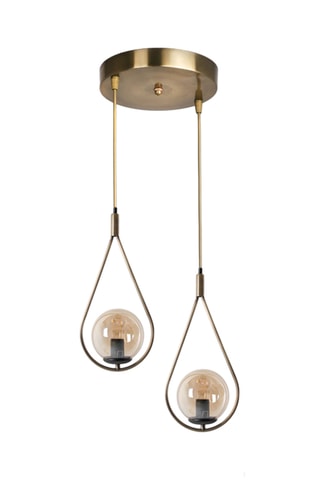 Candeeiro suspenso - Bronze - 2 x 60 W