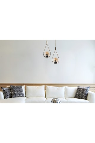 Candeeiro suspenso - Bronze - 2 x 60 W