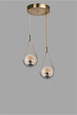 Candeeiro suspenso - Bronze - 2 x 60 W