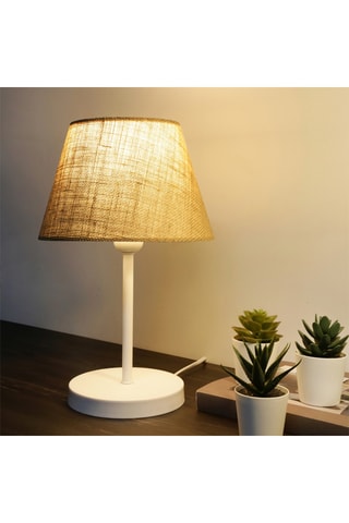 Tafellamp Ayd - Beige en Wit - 60 W