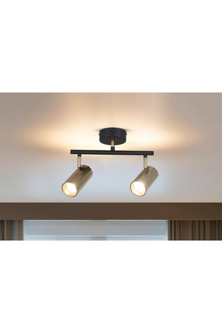 Plafondlamp - Zwart - 2 x 7 W