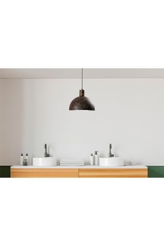 Candeeiro suspenso Kure 993 - Castanho-escuro - 40 W
