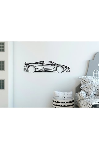 Decoração de parede eMcLaren 720S Silhouette - Preto - 70 x 17 x 0,15 cm