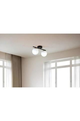 Plafondlamp Yeni Can 2 - Zwart en Wit - 2 x 60 W