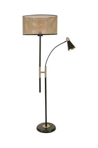 Lampadaire Forza - Doré et chromé - 2 x 40 W - 165 cm