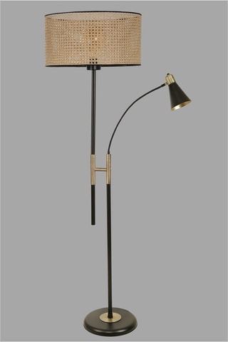 Lampadaire Forza - Doré et chromé - 2 x 40 W - 165 cm