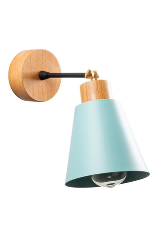 Wandlamp Manavgat - Blauw en Naturel - 100 W