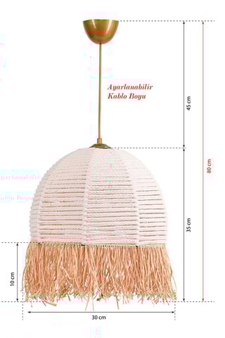 Hanglamp TM222 - Wit en Beige - 60 W