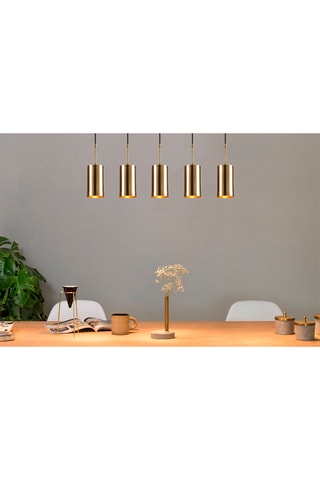 Hanglamp Kem - Goudkleurig en Zwart - 5 x 40 W