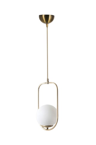 Hanglamp Ahy Tekeli - Goudkleurig en Wit - 60 W