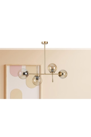 Candeeiro suspenso Favori - Dourado - 4 x 60 W