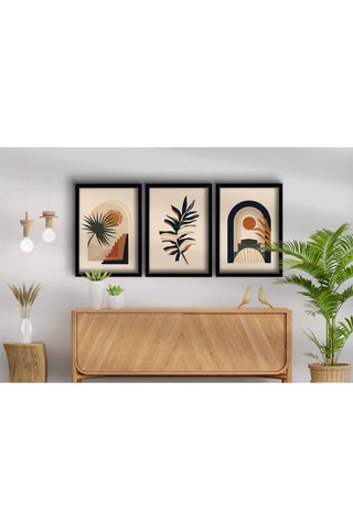 3 Houten Wanddecoraties - 38 x 53 cm