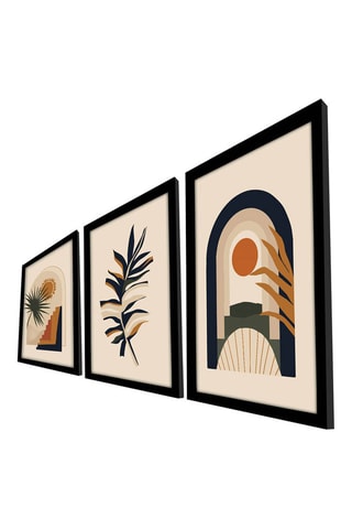 3 Houten Wanddecoraties - 38 x 53 cm