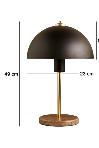 Tafellamp - Zwart en Goudkleurig - 60 W