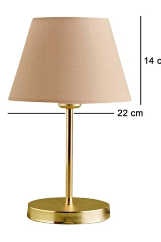 Tafellamp - Beige en Goudkleurig - 40 W