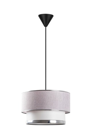 Hanglamp Cake - Beige en Zilverkleurig - 60 W