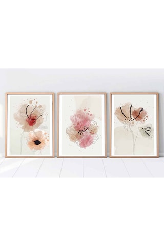 3 MDF Wanddecoraties Henriette - 50 x 70 cm