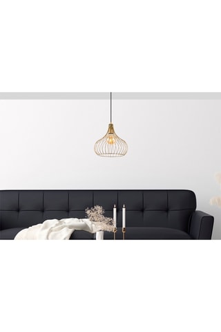 Hanglamp Teldamla - Glanzend Goudkleurig - 40 W