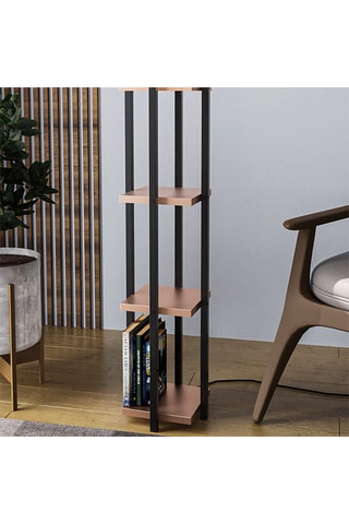 Staanlamp - Zwart en Bruin - 40 W - 130 cm