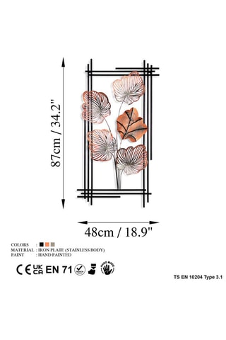 Decoração de parede Daiyu 4 - 48 x 87 cm - Preto