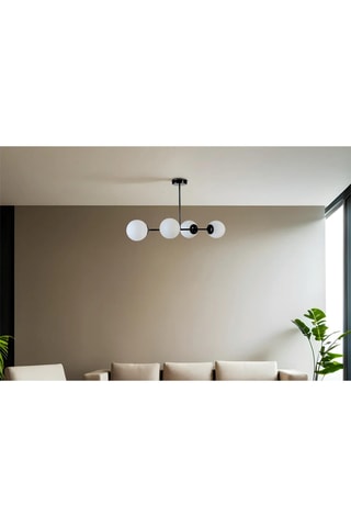 Plafondlamp Yeni Favori 4 - Zwart en Wit - 4 x 60 W